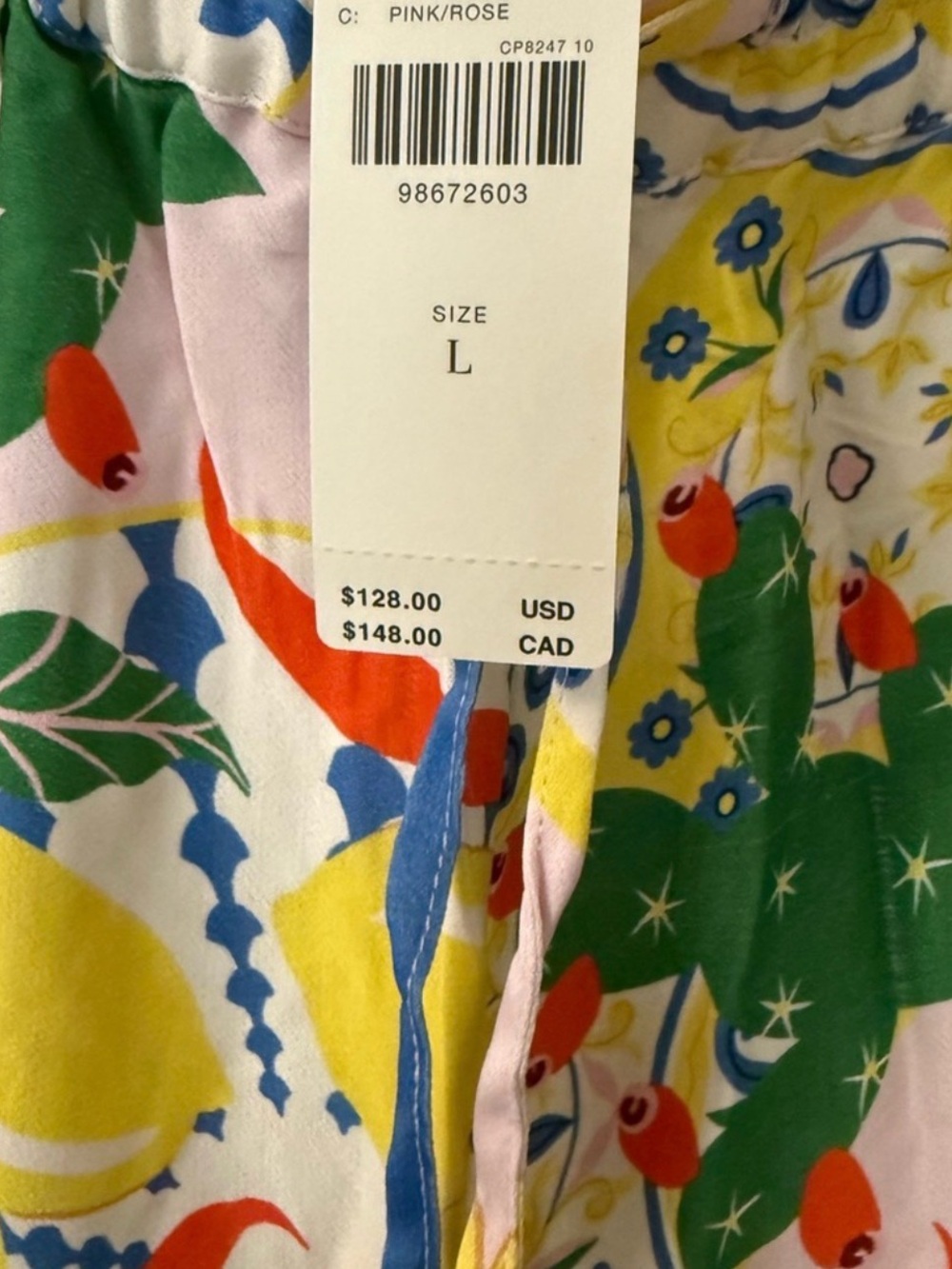 New Maeve Pink Multicolor Wide-Leg Printed Pants - Picture 5 of 5